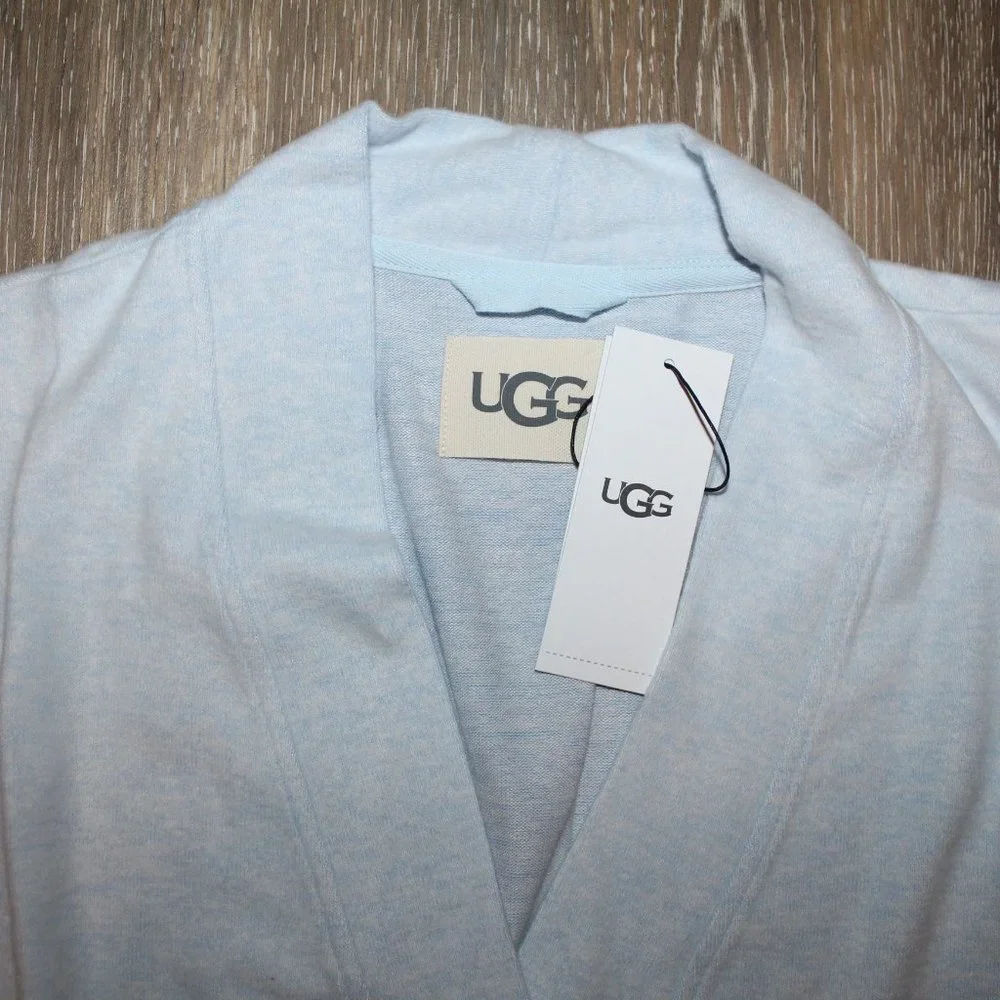 NWT UGG WOMEN'S 3/4‎ SLEEVE LIGHTWEIGHT SOFT BATHROBE BLUE
